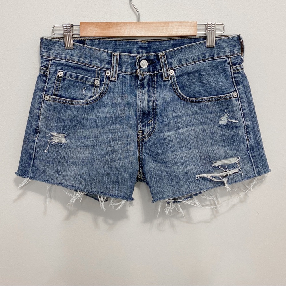 Levi’s Distressed Denim Cutoff Jean Shorts Boho S
